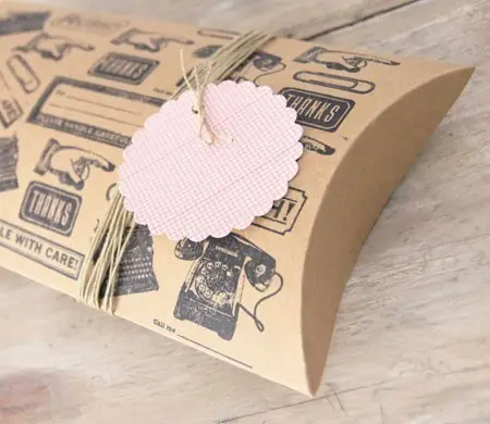Little box in kraft colour...