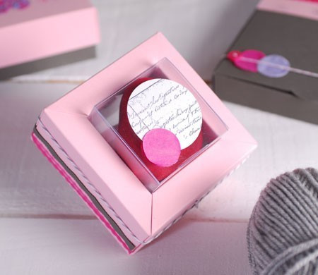 Boîte Rose Transparente pour Invitations et Cadeaux de Mariage