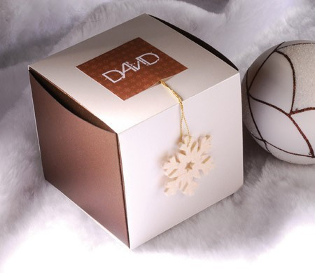 Boîte avec bandeau pour Noël