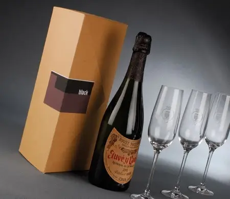 Golden cardboard box for...