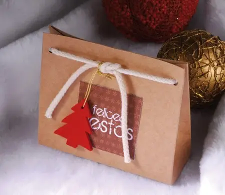 Bolsa con cordón para Navidad