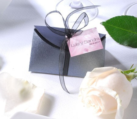 Caja Plateada para Detallas de Boda Caja Plateada para Detallas de Boda
