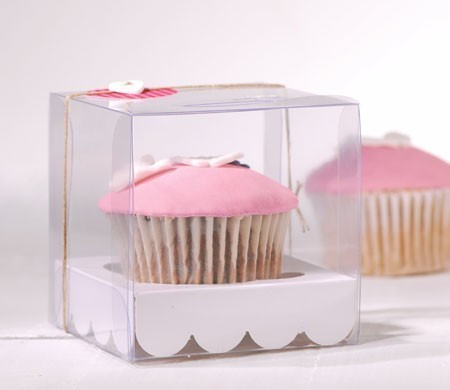 Transparent Cupcake Box for Communion | Single Gift Packaging