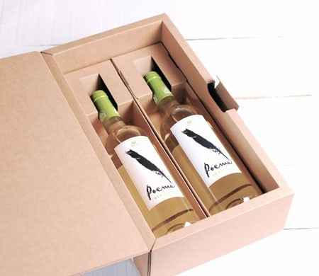 Box With Handle For Two Bottles | SelfPackaging