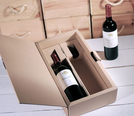 Caja para Dos Botellas Serigrafiadas