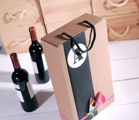 Caja para Vinos Decorada con Flores de Papel Caja para Vinos Decorada con Flores de Papel