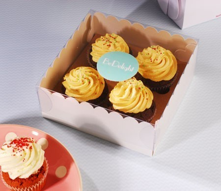 Caja para Cuatro Cupcakes para Tiendas Caja para Cuatro Cupcakes para Tiendas