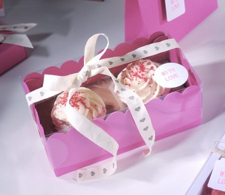 Box for 2 cupcakes with clear lid