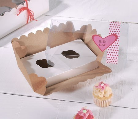 Scatola per due mini cupcake