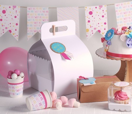 Caja Blanca con Asa para Tartas Caja Blanca con Asa para Tartas