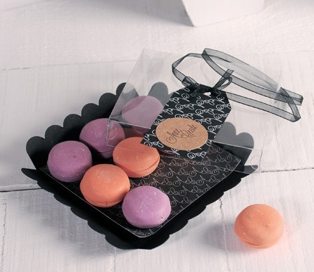 Cajita negra para macarons