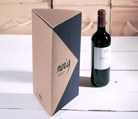 Boîte Cadeau Triangulaire pour Bouteilles de Vin Boîte Cadeau Triangulaire pour Bouteilles de Vin