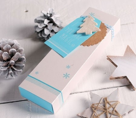 Bedruckte Box für Weihnachtsgeschenke mit Marke