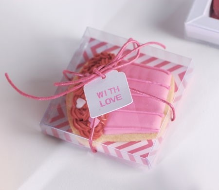 Scatola trasparente per biscotti decorati