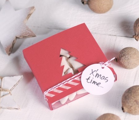 Caja Regalo con Árbol para Navidad Caja Regalo con Árbol para Navidad