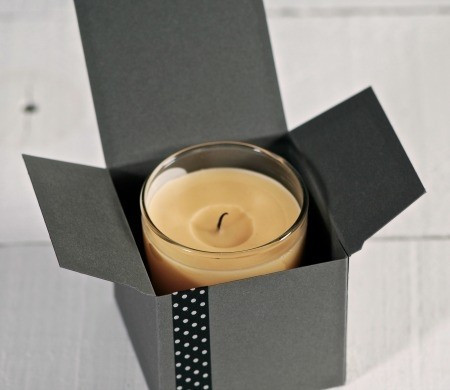 Square box in charcoal 