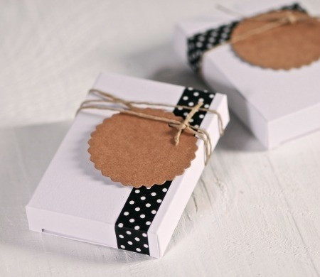 Cute gift box in white