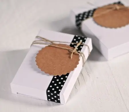 Cute gift box in white