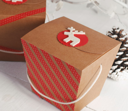 Caja fideos para regalos de Navidad Caja fideos para regalos de Navidad