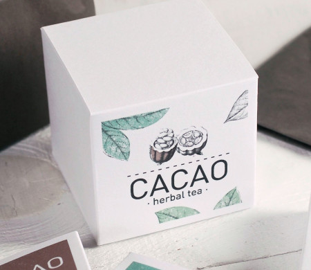 Caja Cuadrada Impresa para Té Caja Cuadrada Impresa para Té