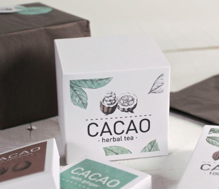 Caja Cuadrada Impresa para Té Caja Cuadrada Impresa para Té