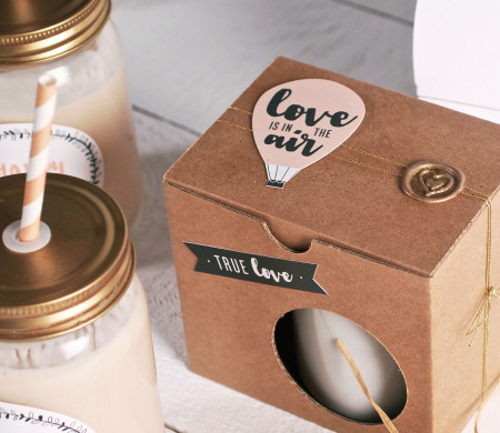 Caja para Tazas Decorada para San Valentín Caja para Tazas Decorada para San Valentín