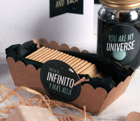 Scatola Biscotti Decorazione Galattica | SelfPackaging