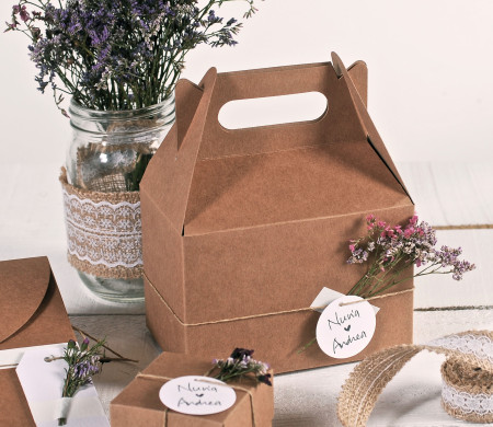 Picknick-Schachtel, dekoriert für Hochzeiten oder Feiern