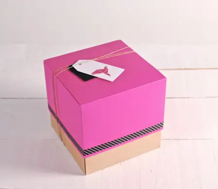 Pink surprise gift box for...