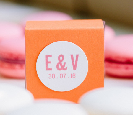 Petite Boîte Cadeau de Mariage pour Un Macaron