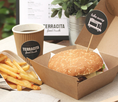 Kraft burger box | Takeout, street food and food trucks