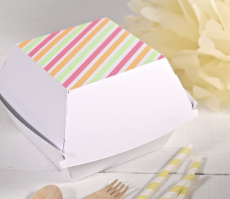 Caja Hamburguesas con Washi Tape Caja Hamburguesas con Washi Tape