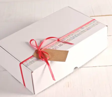 Caja decorada con washi...