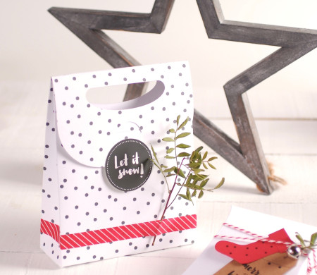 Decorated Christmas gift bag
