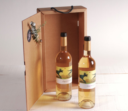 Caja Navideña para Regalar Botellas Caja Navideña para Regalar Botellas