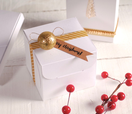 Caja Cuadrada para Navidad Caja Cuadrada para Navidad