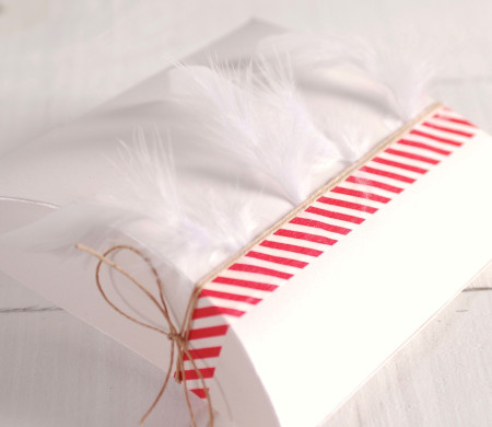 Geschenkbox mit Federn | Elegante Verpackung