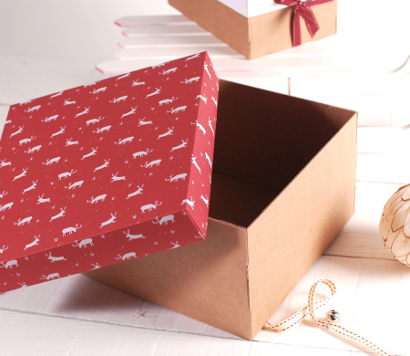 Caja Decorada para Navidad Caja Decorada para Navidad