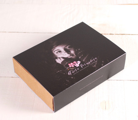 Schachtel mit personalisierbarer Ummantelung mit Fotos Schachtel mit personalisierbarer Ummantelung mit Fotos