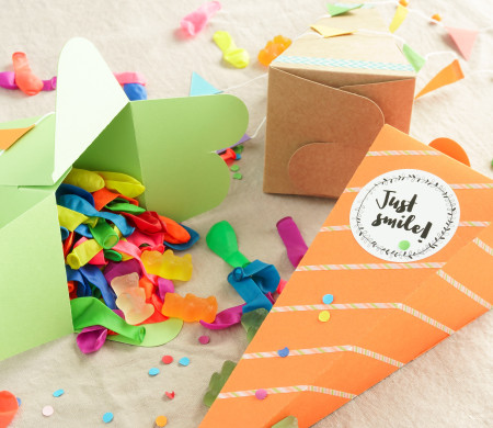 Scatola cono per caramelle | Packaging per feste
