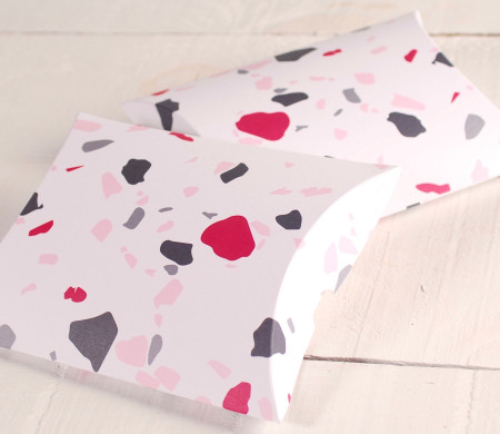 Caja de regalo pequeña con terrazzo Caja de regalo pequeña con terrazzo
