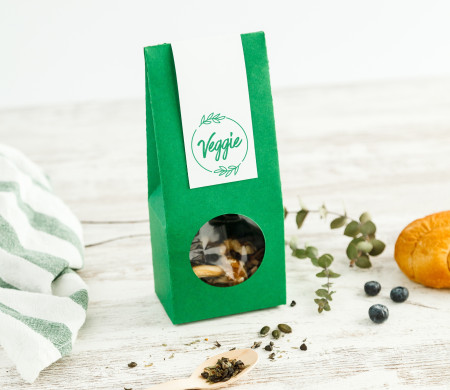 Box for food with a hole Box for food with a hole