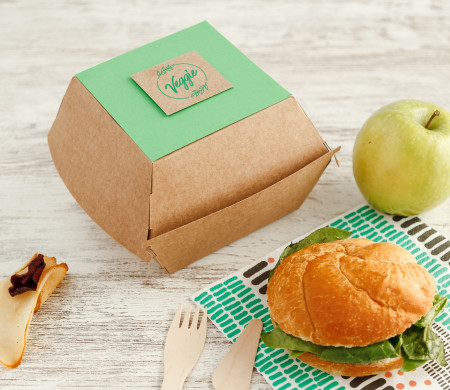 Caja take away para hamburguesas