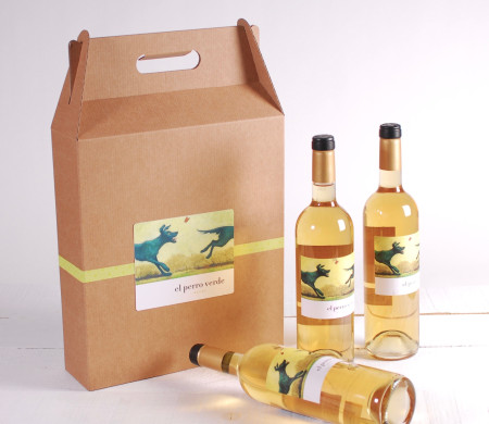 Decorated 3 bottle wine box