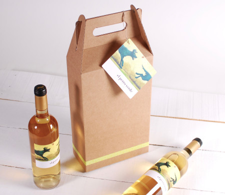 Decorated 2 bottle wine box