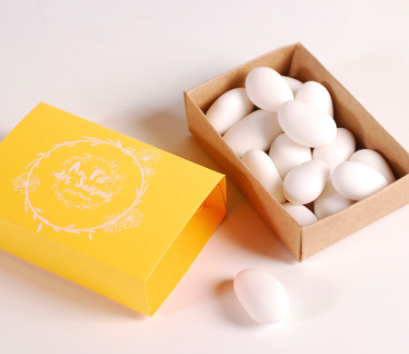 Caja de cerillas amarilla para regalo Caja de cerillas amarilla para regalo