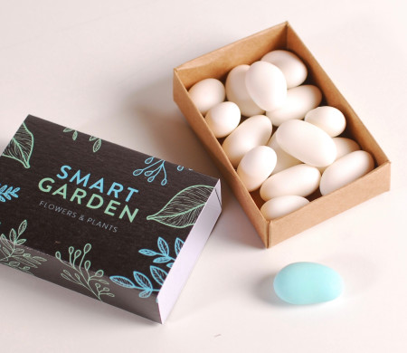 Boîte noire fleurie Personnalisée | SelfPackaging