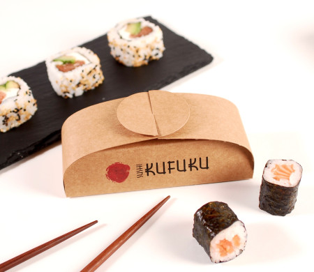 Box for three pieces of sushi