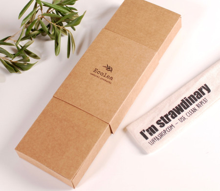 Caja para pajita reutilizable