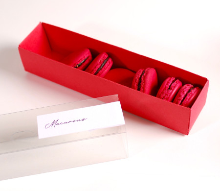 caja alargada para macarons personalizada